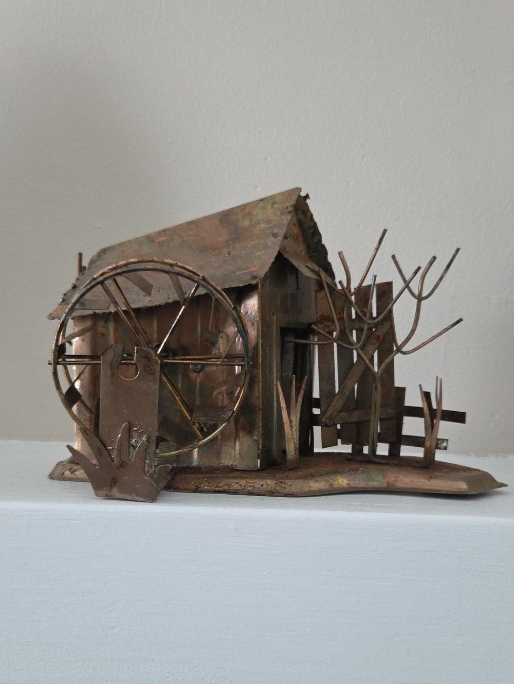 Music Box In The Shape Of A Metal Water Mill